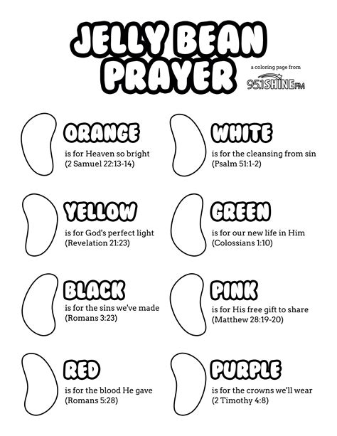 Free Printable Jelly Bean Prayer