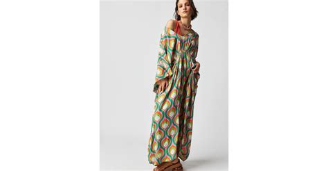 Free People Groovy Baby Maxi Kaftan In Green Lyst