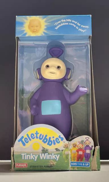 Vintage Teletubbies Purple Tinky Winky Pvc 6” Doll 1998 Playskool Brand