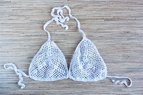 Seethrough Swimsuit Crochet Bikini Thong Bikini Set Mesh Etsy