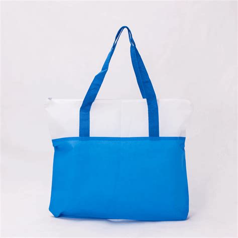 Reusable Custom Printed Tote Non-Woven Shopping Bags With Zipper - Homesgu