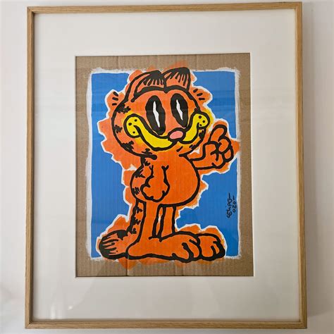 📺Painting by Celipe Perroloco "Corrupted Orange Cat" · Art Toy Gama