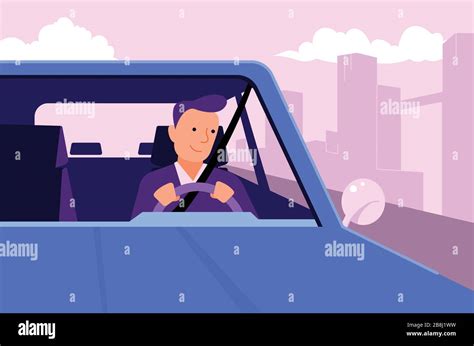 Man Drive Car Cartoon High Resolution Stock Photography And Images Alamy