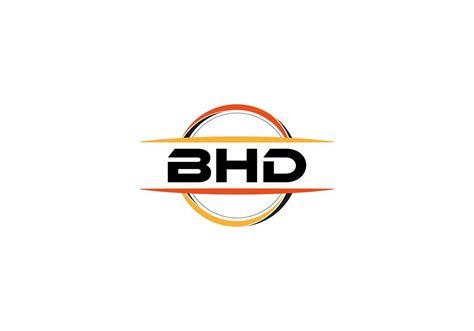 Bhd Letter Royalty Ellipse Shape Logo Bhd Brush Art Logo Bhd Logo For