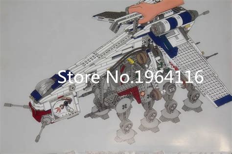 New 05053 Star series The Republic Dropship with AT OT Model Building ...