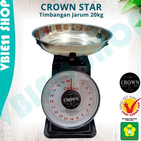 Jual Timbangan CROWN 20kg Besi Stainless Jarum Analog Manual Duduk