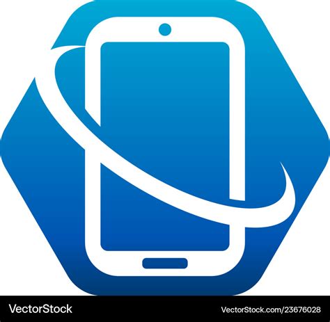 Swoosh smart mobile phone logo icon Royalty Free Vector