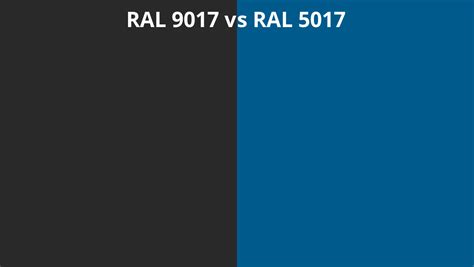 Ral 9017 Vs 5017 Ral Colour Chart Uk