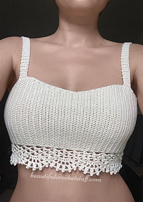 Crochet Crop Top Pattern Lace Edge Crochet Summer Crop Top Etsy