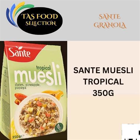 Sante Assorted Whole Grain Granola Muesli Traditional Fruit Tropical