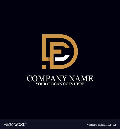 Letter df monogram logo inspiration great Vector Image on VectorStock ...