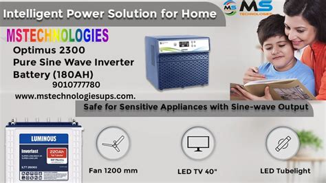 Single Luminous Optimus 2300 24V UPS For Home LCD At Rs 15900 Piece