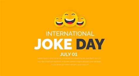 Premium Vector International Joke Day Background Or Banner Design Template