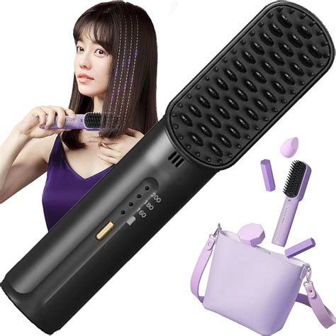 Portable Cordless Mini Hair Straightening Comb Negative Ions Do Not