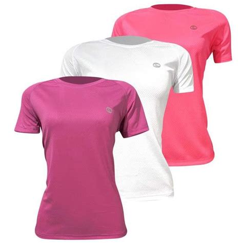 Kit Camiseta Dry Fit Feminina Academia Corrida Esportiva Nova