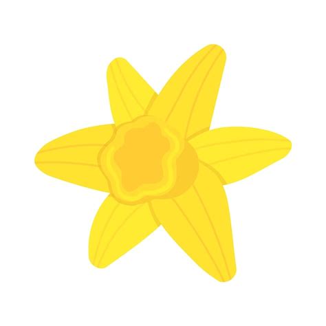 Una Flor Amarilla Con Un Centro Amarillo Ilustraci N Vectorial Aislada