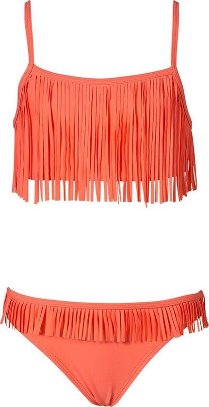 Shiwi Meisjes Fringe Bikini Soft Neon Oranje 152 Bol