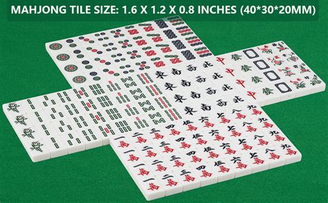 Yiniuren Large Chinese Mahjong Set 16 Inch Mahjong Tiles