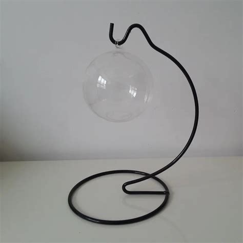 6pcs Pack Height 25cm Middle Size Metal Stand Creative Hanging Glass Globe Terrarium