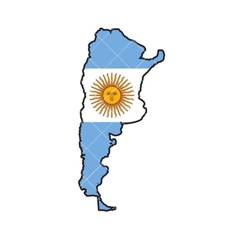 Argentina Flag Country Shape .eps, .dxf, .svg .png. Vinyl Cutter Ready ...