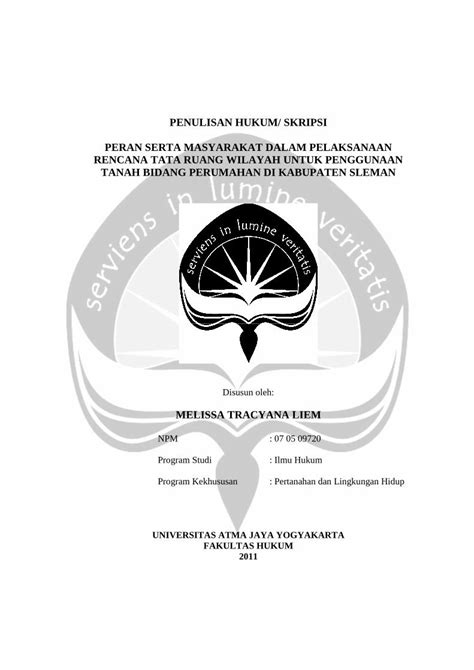 PDF PENULISAN HUKUM SKRIPSI PERAN SERTA E Journal Uajy Ac Id 1631 1