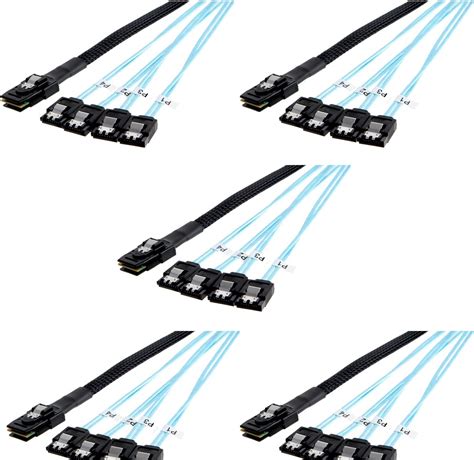 CableCreation Mini SAS To 4 SATA Cable 1 6FT 5 Pack Mini SAS 36Pin