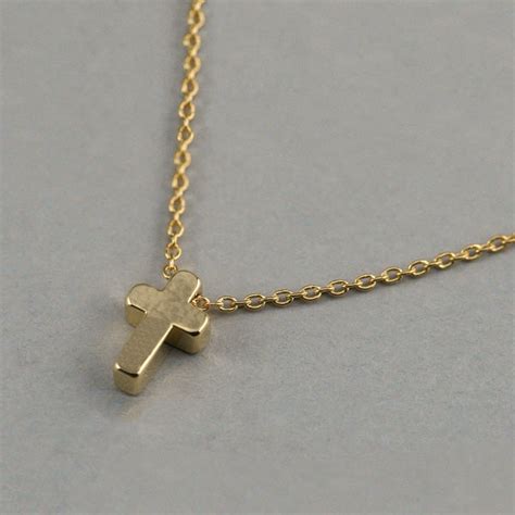 Small Gold Cross Necklace | Classy Women Collection