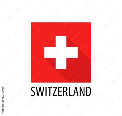 Flag of Switzerland. Vector flat swiss national flag square shape ...