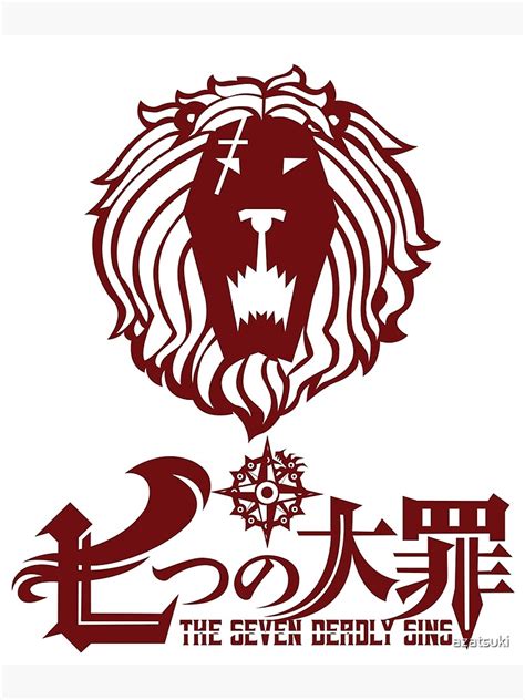 The Seven Deadly Sins The Lions Sin Of Pride Escanor Symbol Red Silhouette Suitable For Anime