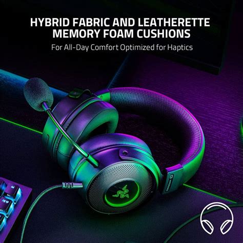 Razer Kraken V3 Hypersense Wired Usb Gaming Headset With Haptic Technology Rz04 03770100 R3m1