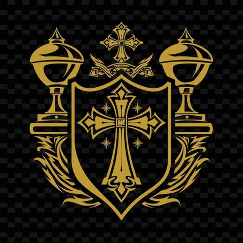 Premium Psd Templar Knights Emblem Logo With Crosses And Chalices For