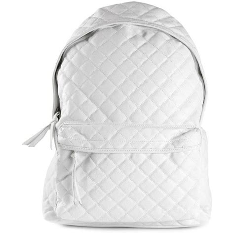 Stampd Quilted Backpack White Leather Backpack Leather Backpack Quilted Backpack