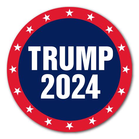 Trump 2024 Circle Sticker Magnet America