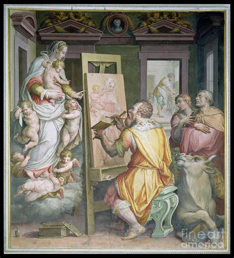 St Luke Painting The Virgin Painting By Giorgio Vasari Pixels