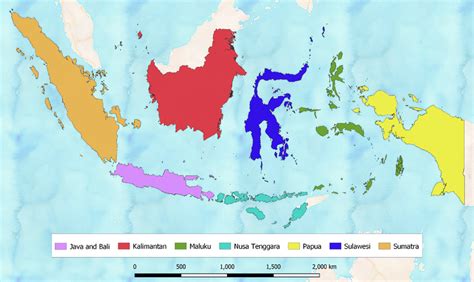 The division in seven geographical zones used to present the results of ...