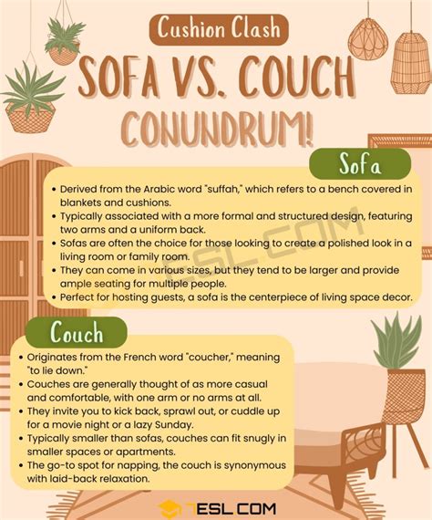 The Difference between Sofa and Couch • 7ESL