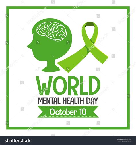 World Mental Health Day Banner Logo Stock Vector (Royalty Free ...