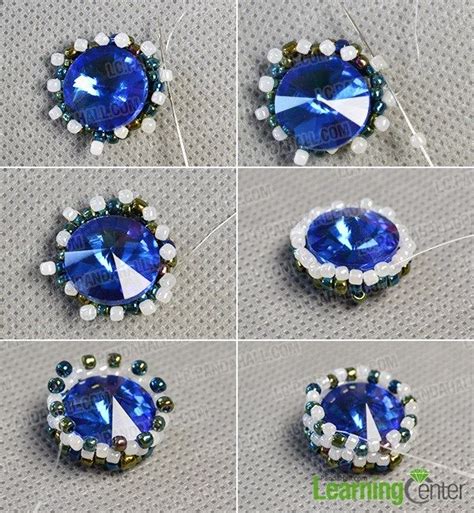 Add More Seed Beads To Enclose The Back Rhinestone Bead Beaded