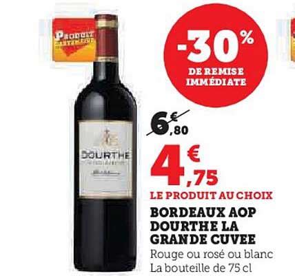 Promo Bordeaux Aop Dourthe La Grande Cuv E Chez U Express Icatalogue Fr