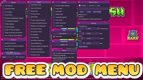 [2024] How To Install Free Geometry Dash 2 2 Mod Menu Unlock All Icons Noclip Youtube