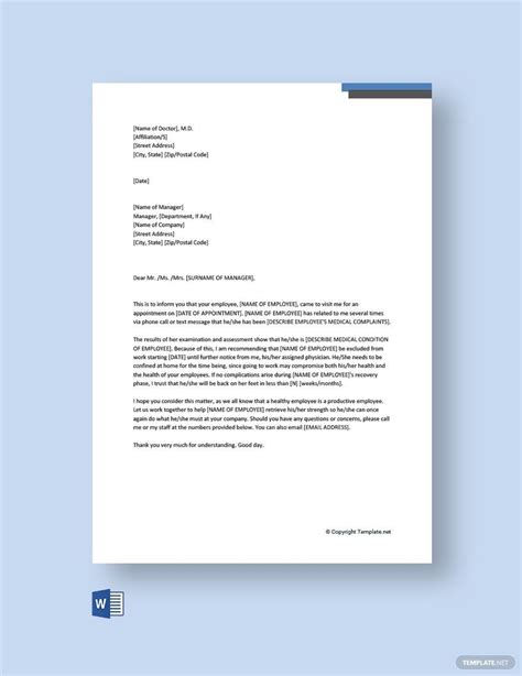 Dr Letter Template