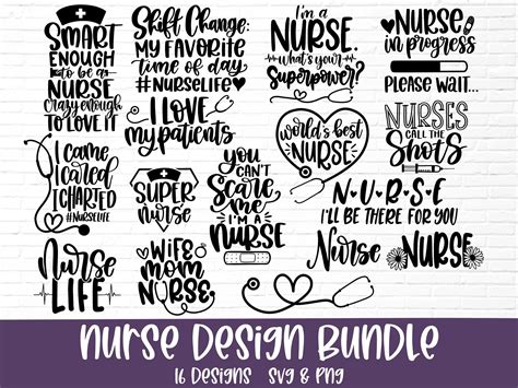 Nurse Svg Bundle Hand Lettered Nurse Quotes Svg Doctor Svg Etsy