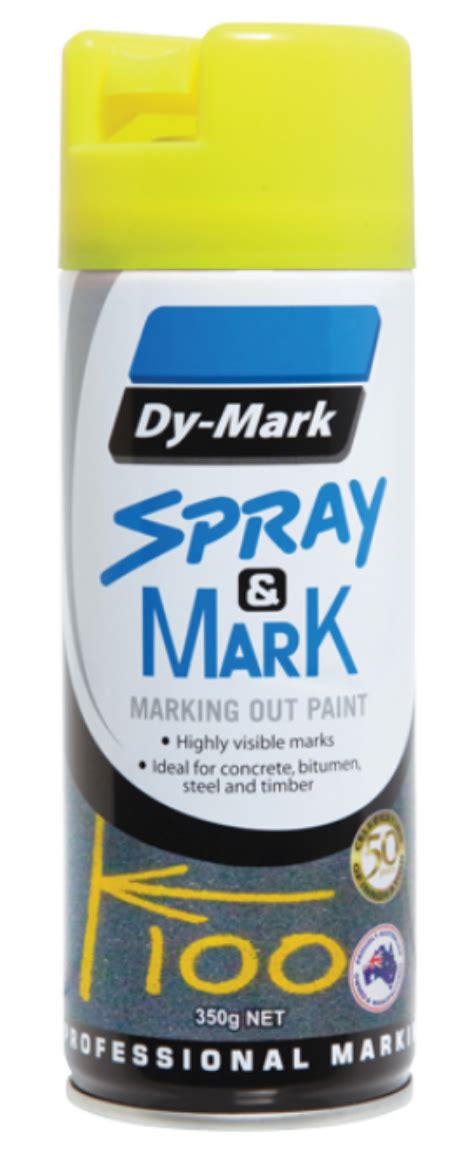 40013525 Dymark Spray And Mark Fluro Yellow 350g The Boss Shop