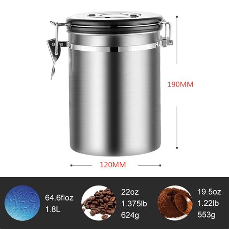 Stainless Steel Coffee Container Kitchen Storage A... – Grandado