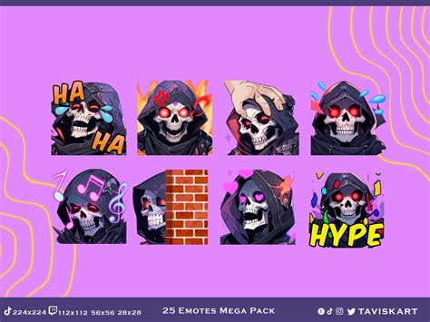 Twitch Emotes Twitch Sub Emotes Discord Emotes Death Emotes Skull