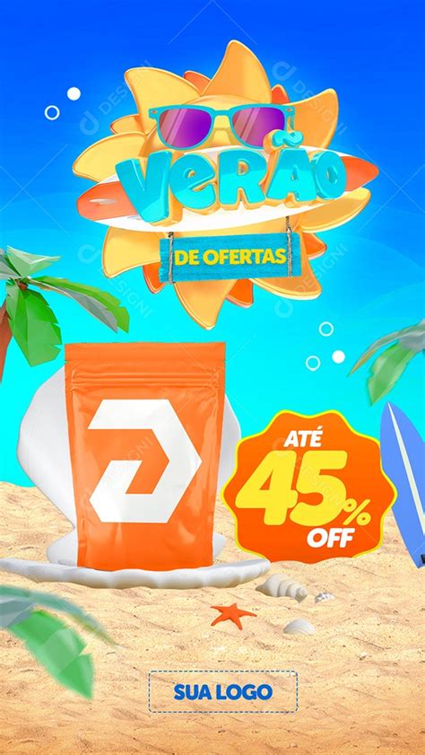 Story Verão de Ofertas Até 45 Off Venha Conferir Social Media PSD