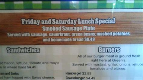 Green's Sausage House Menu in Temple, TX | Order Delivery & Reviews