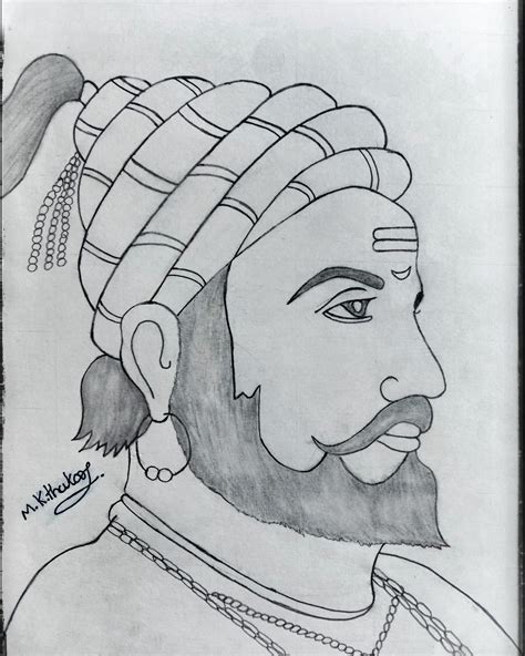 face drawing  chhatrapati shivaji maharaj draw