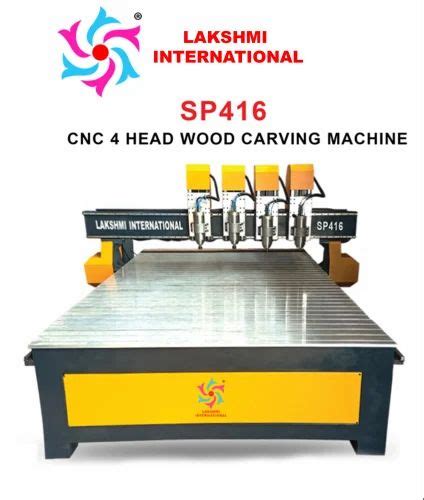 Sp416 FOUR HEAD WOOD WORKING CNC ROUTER MACHINE 3 5 KW At Rs 1100000