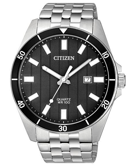 Citizen Quartz Stainless Steel Bracelet Watch 42mm In Silver Tone